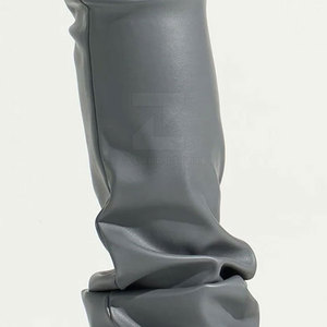 Pantalon en cuir décontracté pour homme, fabrication en usine, respirant, meilleur design 2025, logo personnalisé, lavage foncé, qualité moyenne à haute, léger - Product Image 5