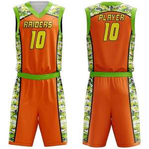 Uniforme de Baloncesto Personalizado de Alta Calidad para Hombre, Nuevo Diseño Sublimado, Malla Transpirable, Opción de Talla Grande, Sublimación de Baloncesto - Product Image 1