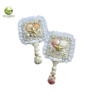Handheld <b>Mirror</b> <b>Shell</b> Pearl Decorated Single Side Makeup <b>Mirror</b> Vietnam Made - Product Image 1