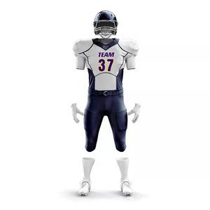 2025 Logo personnalisé impression manches courtes maillot de Football américain respirant Sublimation ensemble d'uniformes de Football américain - Product Image 4