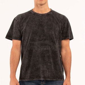 New Design Acid <b>Wash</b> T-Shirt Best Quality Men Solid Color T Shirt Oversized Plain Acid <b>Wash</b> T Shirt - Product Image 2