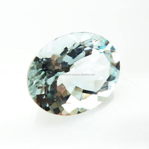 อความารีนธรรมชาติอัญมณี 4x3 มม.อัญมณีหลวมรูปไข่เหลี่ยมเพชรพลอยตัดจี้แหวนเครื่องประดับอัญมณีที่ได้รับการรับรอง Aquamarine - Product Image 5