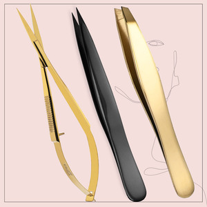 Vente chaude pince à sourcils en acier inoxydable allemand pince à épiler pointue à sourcils résistante à la rouille pince à épiler de maquillage à pointe inclinée ciseaux à ressort - Product Image 3