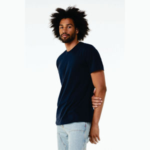 Camiseta de manga corta unisex Azul Marino-52% algodón peinado Airlume, 48% poliéster, 4,2 oz, mezcla CVC - Product Image 2