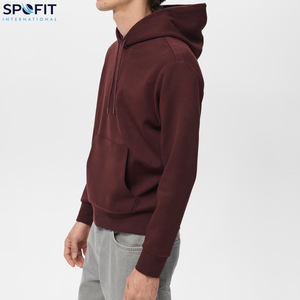 เสื้อฮู้ดสำหรับผู้ชายผ้าฟลีซผ้าฝ้าย100% 500GSM พิมพ์สกรีนโลโก้ออกแบบได้ตามที่ต้องการ - Product Image 5