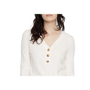 Camicia da donna Sanctuary Aiden in maglia con bottoni, colore avorio, vestibilità ampia XL, ideale per l'ufficio, primavera o autunno - Product Image 3