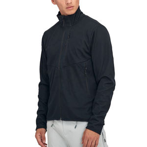 Veste Softshell Légère Noire pour Hommes Fermeture Éclair Coupe-Vent Veste de Sport Casual Extérieure Résistante à l'Eau Respirante Vêtement d'Extérieur - Product Image 6
