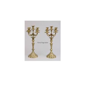 ชุดเชิงเทียนอลูมิเนียมชุบทองมี2ชิ้นสำหรับตกแต่งโต๊ะจัดงานแต่งงานอุปกรณ์เสริมสายฟ้า - Product Image 1
