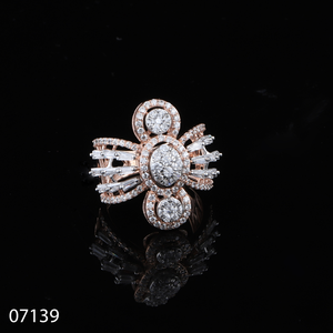 D'VINS JEWELS 18K Rose Gold Plated Diamond Ring Lab Grown Brilliant Cut Women's Engagement Wedding Anniversary Party Jewelry - Product Image 6