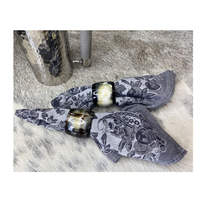 Rond de serviette en corne de buffle Artisanat rustique Rond de serviette en corne de bonne qualité Hôtel Restaurant Rond de serviette de table - Product Image 1