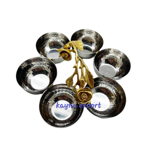 Luxury Collection 3 Tier Dates and <b>Snacks</b> Serving Glass <b>Bowl</b> With Gold Platted Metal Stand Wedding And Events Decorating <b>Bowls</b> - Product Image 6