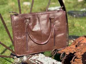 Sac fourre-tout en cuir véritable 100% fait main, style bohème, fleurs, logo personnalisé, léger, grande capacité, été - Product Image 2