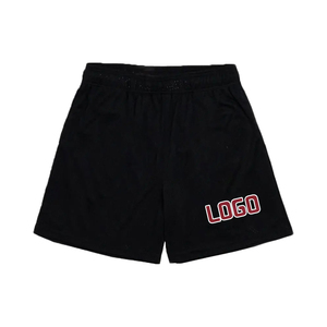 Pantalones cortos deportivos de poliéster con logotipo personalizado al por mayor pantalones cortos deportivos informales antiarrugas para correr con patrón sólido envío DDP - Product Image 2