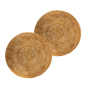 Tendance du moment : assiettes de présentation en rotin tressé, parfaites pour les maisons écologiques, les cafés et les restaurants - Product Image 1