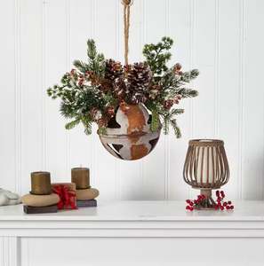 Grand cloche décorative en métal pour Noël, à suspendre, pour arbre de Noël, décoration murale, Noël, Nouvel An, quantité en gros - Product Image 6