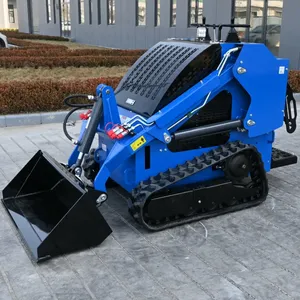 イノヴィディーゼルスキッドステアミニトラックローダーEPA準拠400KG積載量フォレストマルチャー芝生ホイールローダーポンプエンジンギアボックス - Product Image 3
