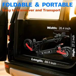 Scooter Eléctrico para Adultos, 6000W, Motor Dual, Velocidad de hasta 55 MPH, 70 Millas de Autonomía, Scooter Eléctrico con 60V/38Ah, Suspensión Completa y Plegable Todoterreno - Product Image 2