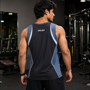 Camiseta sin Mangas Personalizada para Hombre, 100% Algodón, Transpirable, para Gimnasio, Fitness, Entrenamiento, Ropa Deportiva al por Mayor - Product Image 2