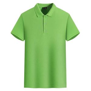 เสื้อโปโลแขนสั้นสีทึบป้องกันการขาดใยผ้าฝ้ายสีทึบลายปักโลโก้ตามสั่งฤดูร้อนไซส์ XL - Product Image 3