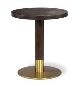 Ensemble de table basse gigogne ronde antique courbé en métal noir et doré avec velours Assemblage facile et pliable pour hôtels - Product Image 3