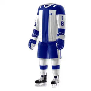 ชุดยูนิฟอร์มฮอกกี้น้ำแข็งโพลีเอสเตอร์ระบายอากาศคุณภาพสูง แบรนด์ส่วนตัว น้ำหนักเบา ขายดีที่สุด - Product Image 2