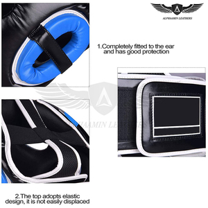 Equipo de Boxeo de Color Azul y Plateado Totalmente Personalizado, el Mejor Proveedor de Ropa Protectora, Protectores de Cabeza de Boxeo Juveniles - Product Image 5