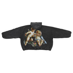 Sweat à capuche de marque personnalisé lavé à l'acide unisexe pull lourd de haute qualité Boxy Double couche 100% coton sweats à capuche pour hommes - Product Image 4