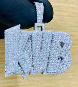 Colgante de Oro Amarillo de 18K con Incrustaciones de Moissanita Real de Corte 3Ct, Estilo Hip Hop para Hombre y Niño, Ideal para Regalo - Product Image 1