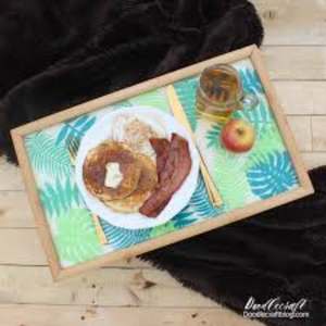 Bandeja de servicio de resina de Diseño Artesanal de primera calidad, pieza única y para restaurantes planos y servicio de cena de hoteles - Product Image 1