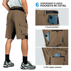Short de randonnée de pêche à séchage rapide pour hommes, taille extensible, léger, résistant à l'eau, mi-élastique, livraison DDP - Product Image 3