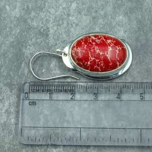 Boucles d'oreilles en sédiments de la mer Rouge, argent sterling 925, bijoux faits à la main, boucles d'oreilles en pierres précieuses, cadeau pour elle - Product Image 6