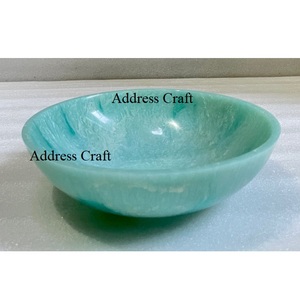 ชามใส่ผลไม้ทำจากเรซินสไตล์นอร์ดิกสำหรับบ้านโรงแรมร้านอาหารใช้ชามสลัดสีขาวเทอร์ควอยซ์ดีไซน์สร้างสรรค์ทำด้วยมือ - Product Image 2