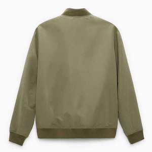 Custom Eco-Friendly Canvas Bomber <b>Jacket</b> Men's High Street Style Waterproof <b>Zipper</b> <b>Jacket</b> with Customized Options - Product Image 2