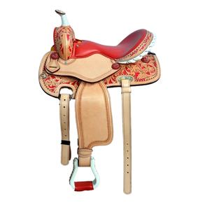 Silla de Montar Occidental Personalizada de Color, Cuero de Primera Calidad, Cómoda para Montar a Caballo - Product Image 1