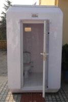 WC mobile individuel SAFTER MARINE 150x150x240 en panneaux sandwich légers en fibre de verre et mousse de polyuréthane pour salle de bain