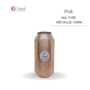 Hilo de nailon Lurex Rosa tipo MX, hilo metálico de alta tenacidad para bordado, costura, tejido de punto - Product Image 1