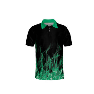 Wholesale 100% Polyester Solid Quick Dry Button Sublimated Golf & <b>Bowling</b> for T-<b>Shirt</b> for Men Short Sleeve - Product Image 5