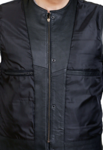 เสื้อกั๊กหนังสำหรับผู้ชาย สไตล์พัฟเฟอร์ ผ้าแคนวาส ระบายอากาศได้ดี เป็นมิตรกับสิ่งแวดล้อม เหมาะสำหรับฤดูหนาว ผลิตตามสั่ง มีกระเป๋า ปรับเชือกผูกได้ สไตล์ไฮสตรีท - Product Image 6