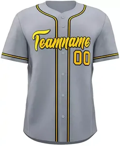 Uniforme de Béisbol Personalizado con Tu Propio Logotipo, Diseño de Etiqueta Privada, Jersey de Béisbol en Color Sólido, Gran Venta - Product Image 6