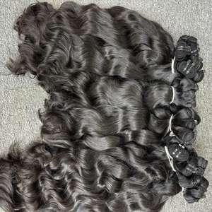 Cabello de trama de onda Natural de lujo de la mejor calidad 100% cabello humano Super doble dibujado cabello camboyano Remy virgen - Product Image 5