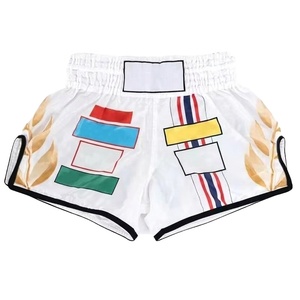 Shorts de kickboxing unisexes personnalisés, dernière conception, vente en gros, légers, extensibles, 100% polyester - Product Image 1