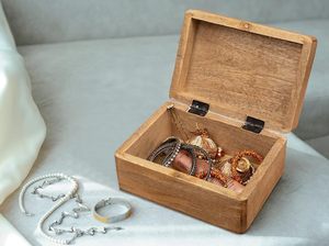 Handmade & Handcrafted Wooden Jewelry Box Storage Organizer, Wooden <b>Treasure</b> Vintage Style Wood Decorative Nesting <b>Boxes</b> - Product Image 3