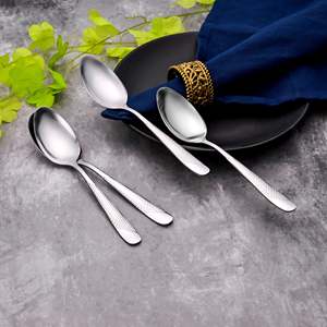 ช้อนสแตนเลสสีเงินมินิมาเจสติก (ชุด 4 ชิ้น) ช้อนผสมชาแบบยาวทันสมัย ดีไซน์กระจกเงา สำหรับใช้ในร้านกาแฟ งานปาร์ตี้ ปลอดภัย ขนาด 15 มล. - Product Image 2