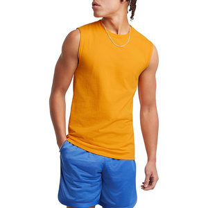 Camiseta sin mangas para hombre al por mayor, jersey de talla grande de algodón, camiseta sin mangas transpirable de secado rápido, camiseta sin mangas cómoda para hombre, servicio OEM - Product Image 2