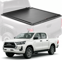 Couvre-benne manuel rétractable en alliage d'aluminium rigide pour Toyota NP300, couvercle de coffre étanche à enroulement avec verrouillage sans perçage