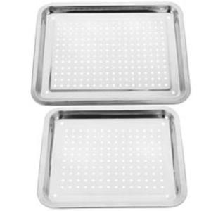Plateau de service en acier inoxydable ergonomique pour une prise en main confortable pendant le service des repas à tout événement - Product Image 6