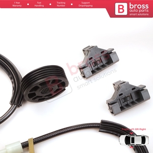 Kit de réparation de lève-vitre BWR394 pour porte avant gauche ou droite, compatible Polo MK3 6N1 6N2 1994-2001 2/3 portes 6N3837401 - Product Image 5