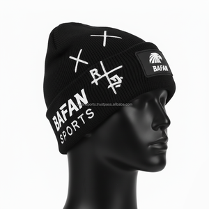 Mode hommes Beanie Cap épais acrylique tricot chaud doux au toucher Patch personnalisé broderie Logo qualité Premium jacquard Beanie Cap - Product Image 4