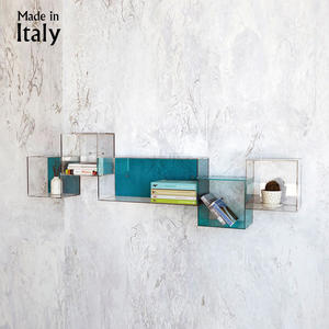 Étagère en acrylique transparent au design italien moderne Soixante L60xL20xH30 cm pour le mobilier du salon, de l'hôtel et de l'appartement - Product Image 4