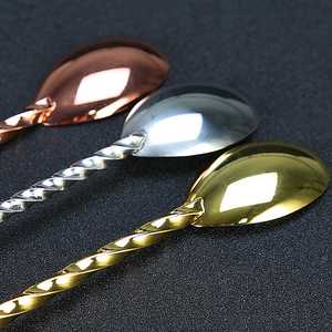 Agitador de cóctel de acero inoxidable de diseño estético, suministros de artículos de Bar de lujo, cuchara de Bar de cóctel para mezclar cócteles - Product Image 4